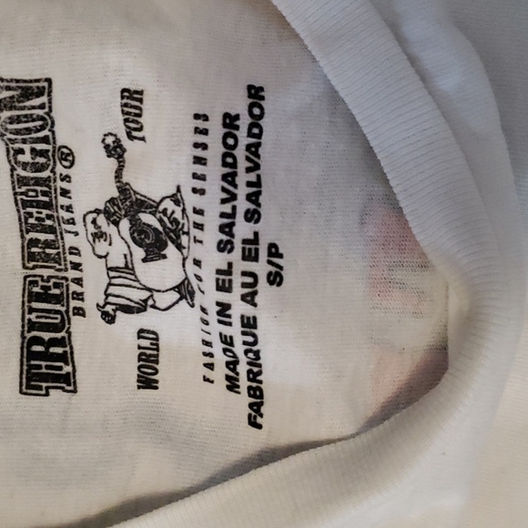 Men's True Religion White Tshirt Size Small - Picture 2 of 3